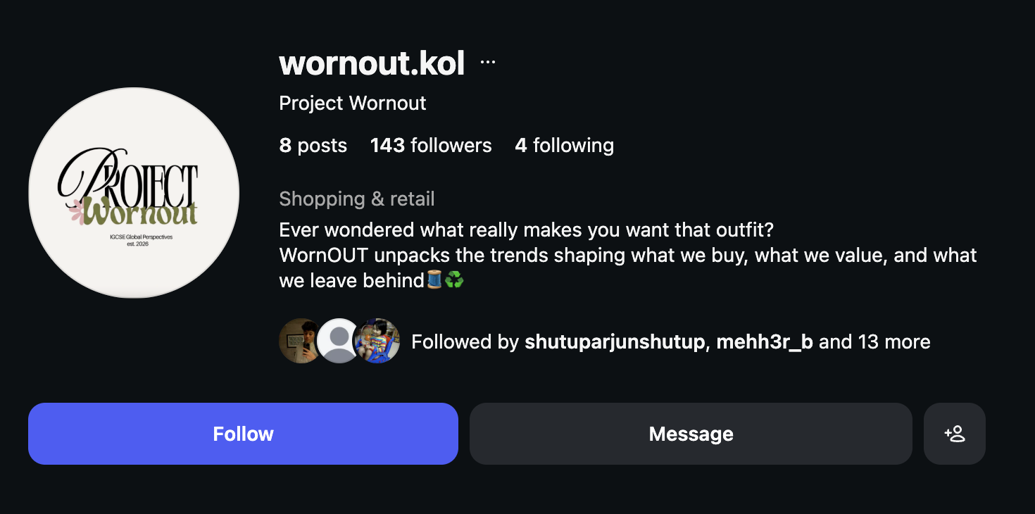 Social media — Project WornOut